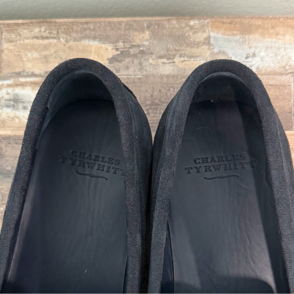 Charles Tyrwhitt Men's Navy Blue Suede Slip On Casual Dress Loafers Gum Sole (11 - Picture 11 of 12